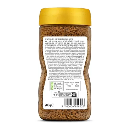 by Amazon ▫️ Da Amazon: Café solúvel descafeinado, 200 g, embalagem de 1, Certificado pela Rainforest Alliance 2