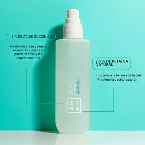 3ina ▫️ The White Toner - Tónico facial com 2% de ácido succínico - Vegan 2