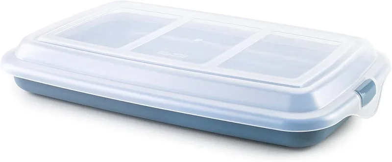 IBILI ▫️ 686720 Fita para salsichas e frios, 24,8 x 14,4 cm, plástico sem BPA, reutilizável, azul