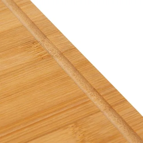 5 five simply smart ▫️ 5five - Conjunto de 2 tábuas de cortar em bambu - 35 x 25 cm e 22 x 15 cm, com ranhura - Utensílios de cozinha 4