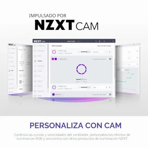 NZXT ▫️ F140 RGB Core - Ventilador RGB para PC com hub de 140 mm - Branco 7