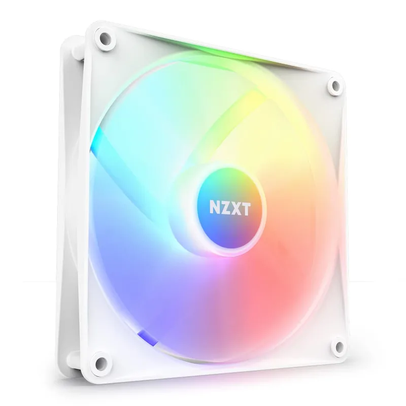 NZXT ▫️ F140 RGB Core - Ventilador RGB para PC com hub de 140 mm - Branco