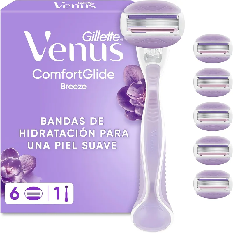 Gillette Venus ▫️ ComfortGlide Breeze Lâmina de barbear para mulher, 6 recargas