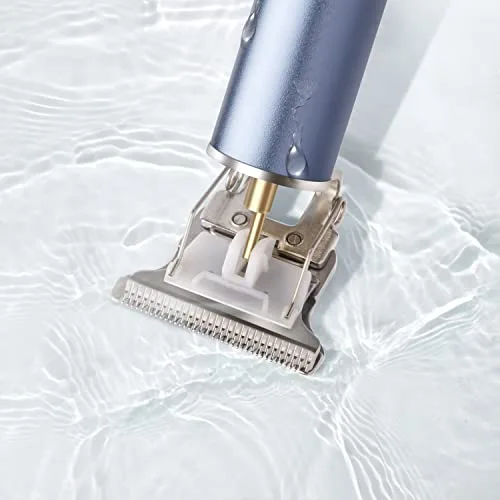 BARBERBOSS ▫️ Kit de higiene pessoal para homem, máquina de cortar cabelo com lâmina em T, 3 pentes-guia, carregamento por USB, corpo em metal elegante, máquina de cortar cabelo premium para homem, QR-2088 5