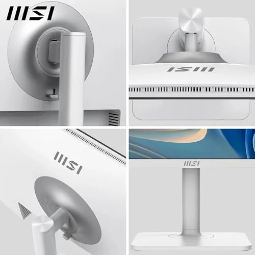 MSI ▫️ Modern MD272UPHW Monitor Profissional UHD de 27" - Painel IPS de 3840 x 2160, 60 Hz, Montagem VESA, Ajustável em 4 direções - HDMI 2.0b, DisplayPort 1.4a, Tipo C - Branco 5