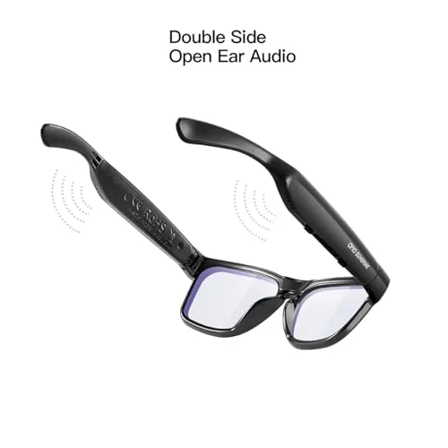 OhO sunshine ▫️ Óculos de sol com áudio Bluetooth óculos desportivos leves com design aberto, 10 horas de autonomia, UV400 ANSI Z87.1, controlo por voz 2