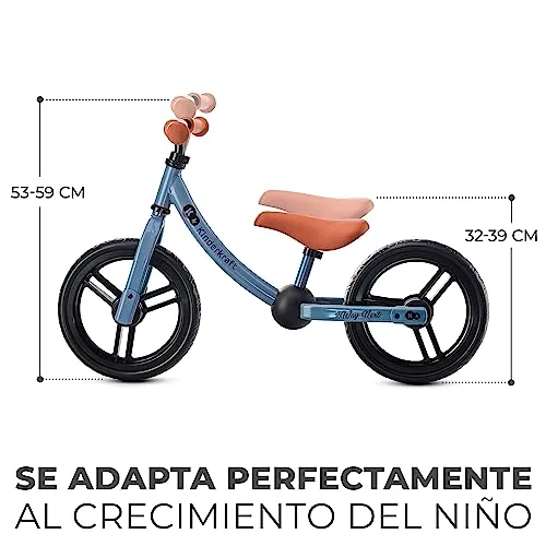 Kinderkraft ▫️ 2WAY Next Bicicleta sem pedais, Bicicleta infantil, Bicicleta para bebés, Quadro baixo, Ajustável, Selim macio, A partir dos 2 anos até 35 kg, Azul 3