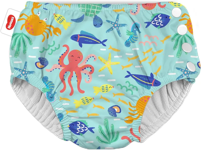 HUGGIES ▫️ Little Swimmers Fraldas reutilizáveis para fatos de banho Tamanho 5-6 Robalo P1