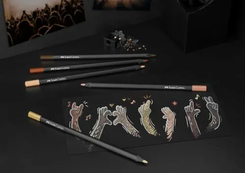 Faber-Castell ▫️ Conjunto Black Edition, 12 lápis, tons de pele 4
