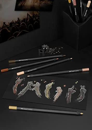 Faber-Castell ▫️ Conjunto Black Edition, 12 lápis, tons de pele 5