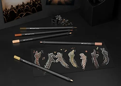 Faber-Castell ▫️ Conjunto Black Edition, 12 lápis, tons de pele 6