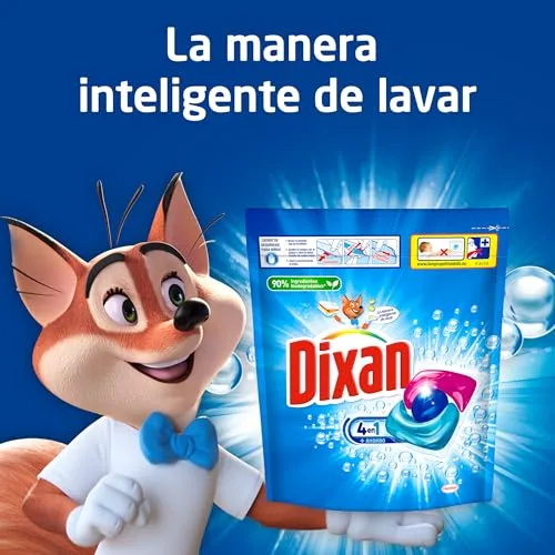 Dixan ▫️ Trio Caps Total 4 em 1, Detergente em cápsulas para máquina de lavar roupa, 52D 4