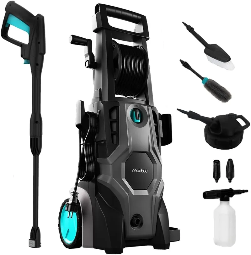 Cecotec ▫️ High Pressure Cleaner HydroBoost 2400 AdvanceClean. 2400W, Casa, Jardim ou Carro, Caudal 480l/h, 180 Bars de pressão, Bomba de alumínio, raio de ação 14m