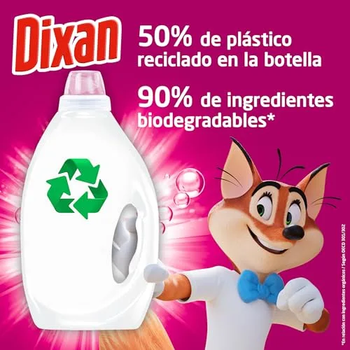 Dixan ▫️ Gel «Adeus à Separação Total» 4+1, Detergente Líquido para Máquina de Lavar Roupa (55 lavagens), detergente líquido para roupa colorida, limpeza, brilho, frescura e sustentabilidade 5