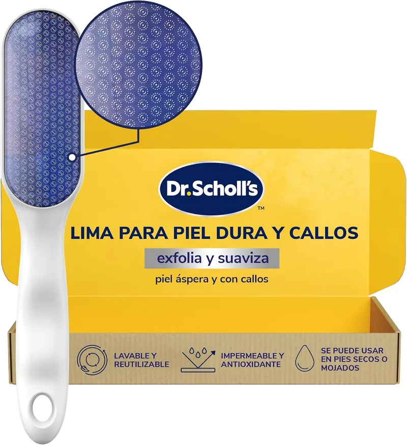 Dr. Scholl's ▫️ Scholl Manual Nano Crystal Foot File - Exclusivo Amazon - Remove calos e calosidades - Lavável e reutilizável - 1 unidade