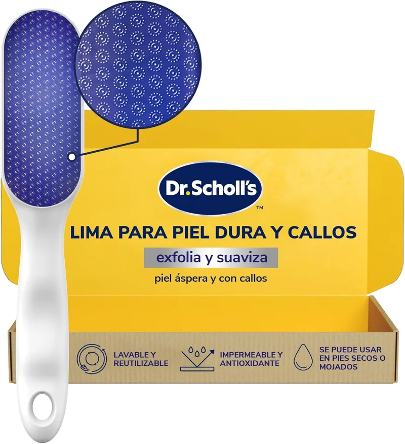 Dr. Scholl's ▫️ Lima Manual Scholl Nano Cristal para os pés - Exclusivo da Amazon - Elimina calosidades e durezas - Lavável e reutilizável - 1 unidade