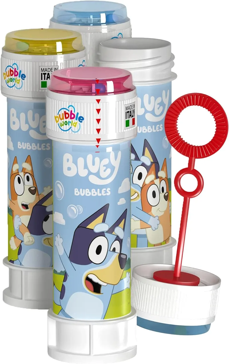 Dulcop ▫️ Bolhas Bluey - Bolhas de sabão - 60 ml - 047337 - Azul - Plástico - Licença oficial - Brinquedo infantil - Brincadeiras ao ar livre - A partir dos 3 anos