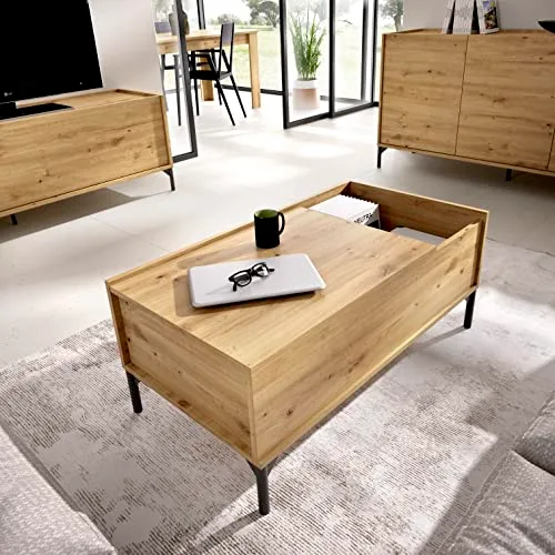DEKIT GRUPO RIMOBEL ▫️ Ness Mesa de centro elevável, melamina, estilo nórdico, 41 x 99 x 60 cm 2