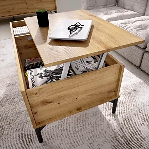 DEKIT GRUPO RIMOBEL ▫️ Ness Mesa de centro elevável, melamina, estilo nórdico, 41 x 99 x 60 cm 5