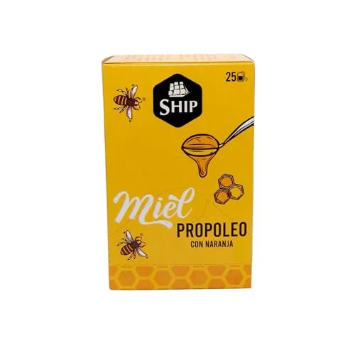 Marabans Coffee & Tea ▫️ Ship - Infusão de própolis com mel - Caixa de 25 unidades - Sabor a laranja - Contribui para o bem-estar respiratório - Fortalece o sistema imunitário - Propriedades antibacterianas 3