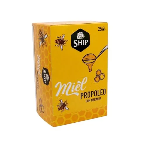 Marabans Coffee & Tea ▫️ Ship - Infusão de própolis com mel - Caixa de 25 unidades - Sabor a laranja - Contribui para o bem-estar respiratório - Fortalece o sistema imunitário - Propriedades antibacterianas 4