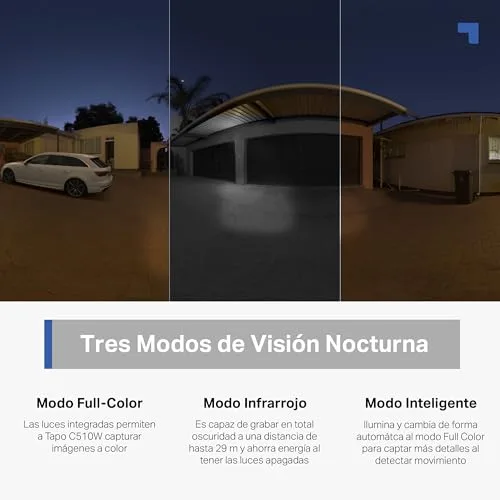 Tapo ▫️ C510W - Câmara de vigilância Wi-Fi para exterior com visão de 360º, 2K 3 MP, deteção por IA 6