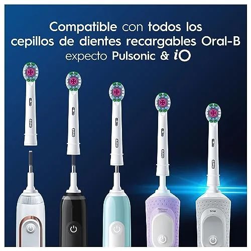 Oral-B ▫️ 3D White - Cabeças de escova de substituição originais, brancas, embalagem de 8 6