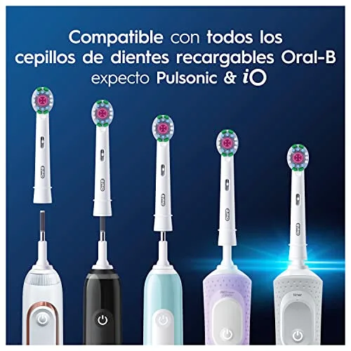 Oral-B ▫️ 3D White - Cabeças de escova de substituição originais, brancas, embalagem de 10 6