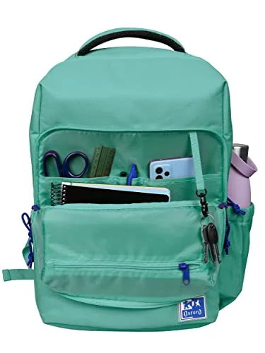 Oxford ▫️ B-Ready, Mochila escolar unissexo, 28 L, 42 m, bolso acolchoado para computador portátil, poliéster reciclado RPET, cor Ice Mint 2