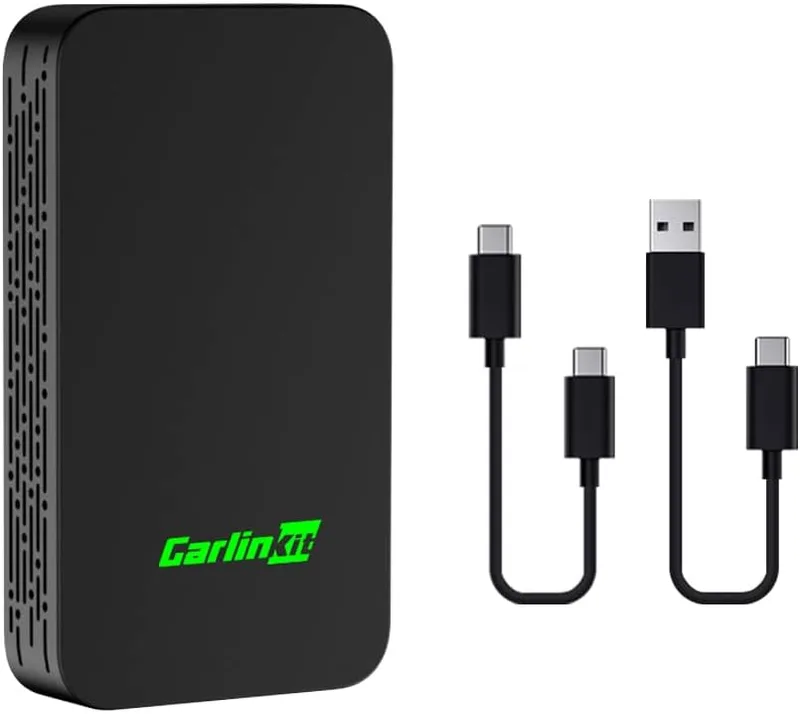 Carlinkit ▫️ 5.0 CarPlay e Android Auto sem fios (2 em 1), para automóveis equipados com CarPlay e Android Auto (ano de fabrico: 2017 a 2024) WiFi de 5 GHz, ligação automática, atualização online