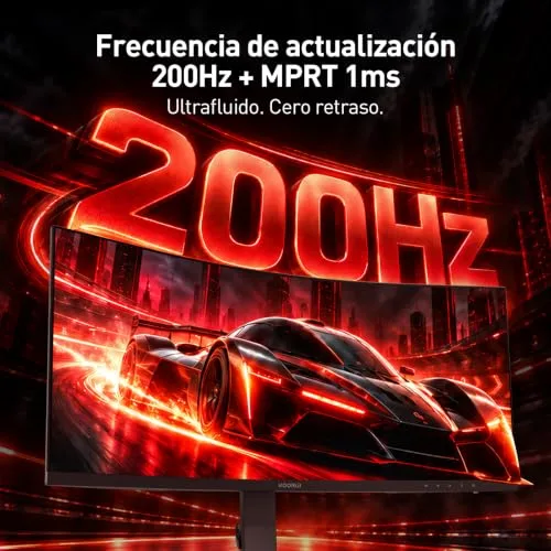 KOORUI ▫️ Monitor de jogos de 34 polegadas, curvo, 200 Hz, WQHD, HDR400, PIP, PBP, HDMI/DP 2