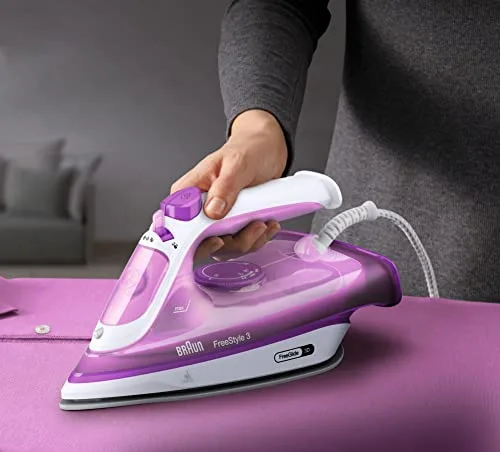 Braun ▫️ Ferro a vapor FI3124 PU - Freestyle 3 - Sola SuperCéramic 7