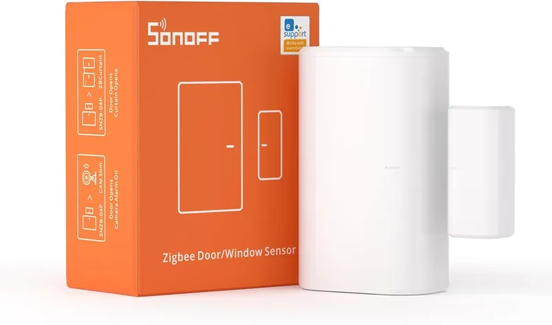 SONOFF ▫️ Zigbee Sensor Zigbee Porta Janela SNZB-04P, Sensor de Alarme de Segurança, Cena Local Inteligente, Requer Hub Zigbee (Vendido Separadamente), Compatível com Alexa, Google Home.