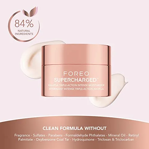 FOREO ▫️ SUPERCHARGED Creme Hidratante Facial de Tripla Ação HA+PGA - Creme Hidratante Facial para Mulher - Contorno dos Olhos - Ácido Hialurónico - Vitamina E - Vegano - Creme Facial para Homem - Cuidados da Pele - 50 ml 3