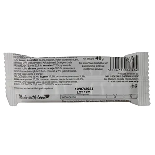 HoneyUp ▫️ Barras de Chocolate Negro e Amêndoas 12x40 g – Sem Glúten 2