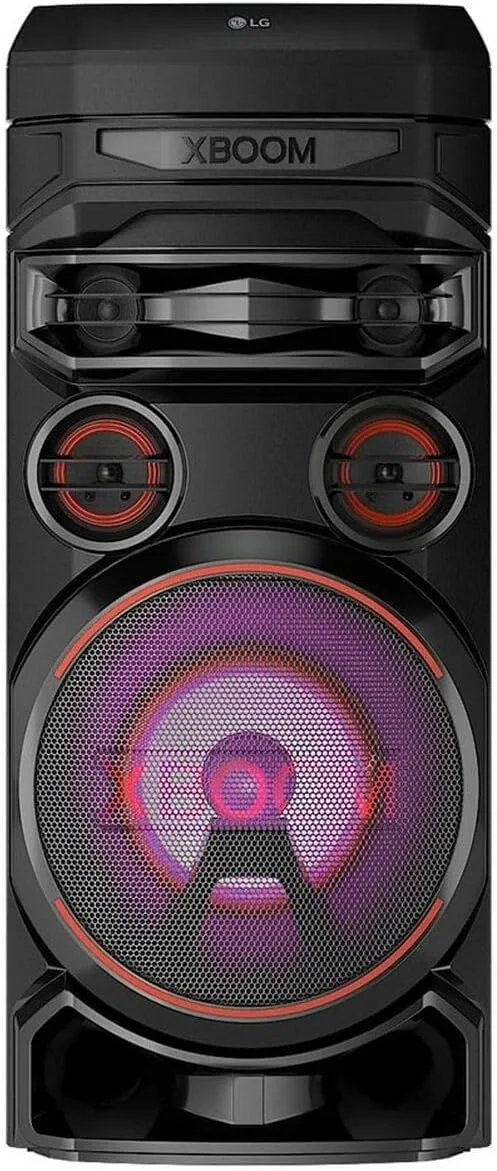 LG ▫️ XBOOM RNC7 - Altifalante Bluetooth, Alta potência, USB, Funções de DJ, Karaoke, com luzes LED variáveis, Ampla conetividade, O som absoluto, 5 altifalantes, SEM BATERIA, Cor Preto