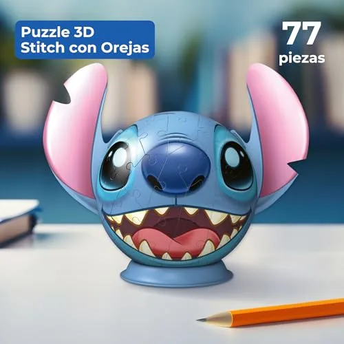 Ravensburger ▫️ Puzzle 3D «Stitch com Orelhas», 77 peças, a partir dos 6 anos 2