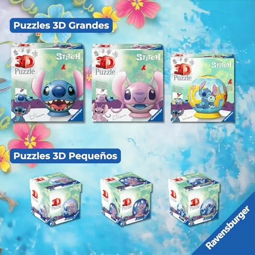 Ravensburger ▫️ Puzzle 3D «Stitch com Orelhas», 77 peças, a partir dos 6 anos 6