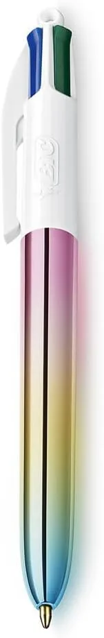 BIC ▫️ 1 biros em 4 cores clássicas - decoração gradiente - ponta média: 1 mm - 1 visual selecionado aleatoriamente