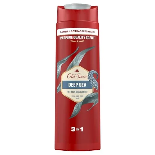 Old Spice ▫️ Gel de banho e champô 3 em 1 Deep Sea para homem, 4x400 ml 2