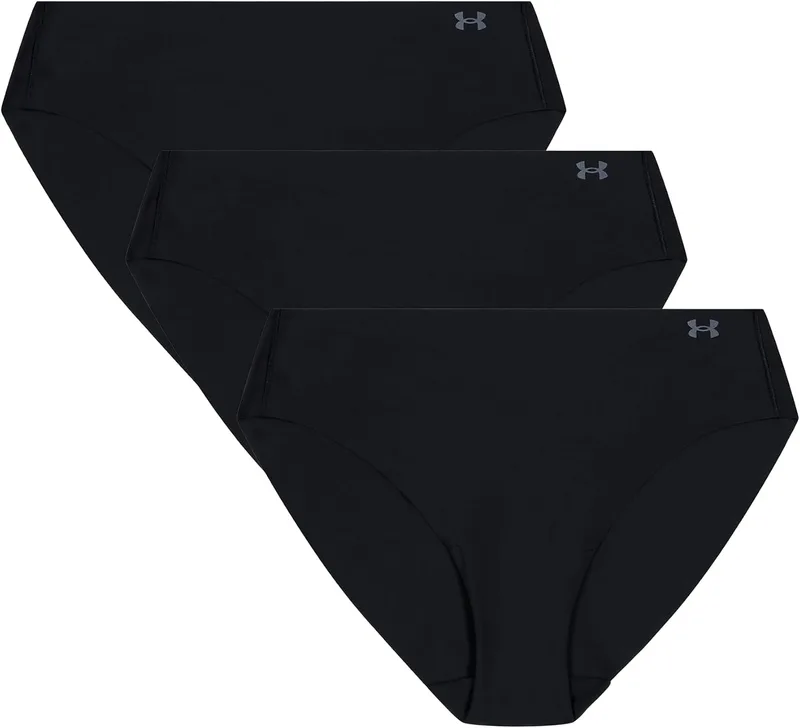 Under Armour ▫️ Conjunto de 3 tangas invisíveis Pure Stretch para mulher – Ajuste sem costuras, sem marcas, ultraleve, conforto durante todo o dia