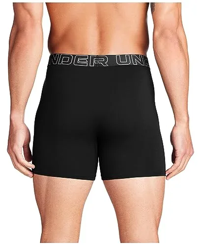Under Armour ▫️ Conjunto de 3 boxers de algodão de alto desempenho, comprimento de costura interna de 6", conforto durante todo o dia e ultra-suaves - Roupa interior para homens e rapazes (Conjunto de 3) 5