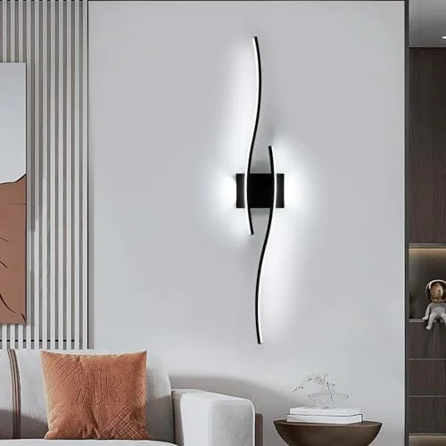 Comely ▫️ Aplique de parede interior LED 27 W, 3000 lm, luz branca fria, 6500 K 2
