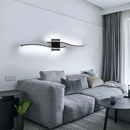 Comely ▫️ Aplique de parede interior LED 27 W, 3000 lm, luz branca fria, 6500 K 3