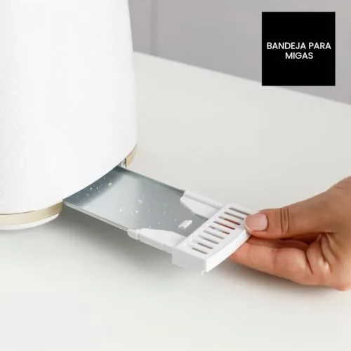 Taurus ▫️ Torradeira Fusion Crunch, 2 ranhuras curtas, 7 níveis de torragem, 3 funções: Cancelar, Reaquecer, Descongelar, centragem automática, tabuleiro para recolher migalhas, 800 W 6