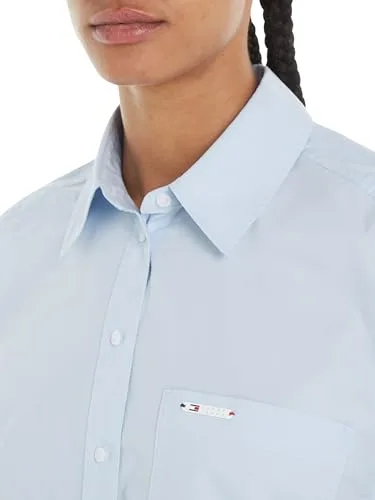 Tommy Jeans ▫️ Tjw Ovs Camisa de Algodão Ext Dw0dw17356 Camisas de tecido para mulher 3