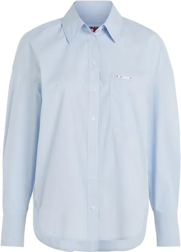 Tommy Jeans ▫️ Tjw Ovs Camisa de Algodão Ext Dw0dw17356 Camisas de tecido para mulher 5