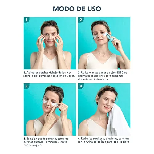 FOREO ▫️ IRIS Patches para os Olhos com Colagénio - Contorno dos Olhos Anti-olheiras - Vitamina B, Vitamina C e Vitamina E - Retinol - Anti-olheiras para Mulheres - Hidratante - Vegano - 60 Patches para os Olhos para Bolsas e Olheiras 6