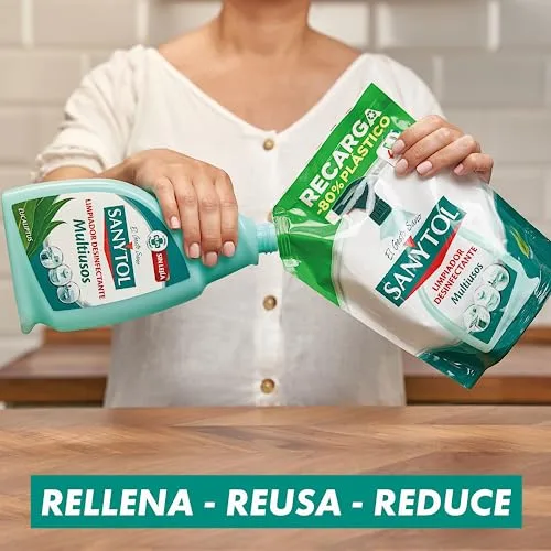 Sanytol ▫️ Eco Recarga de Produto de Limpeza e Desinfetante Multiusos com Aroma a Eucalipto 750 ml 4