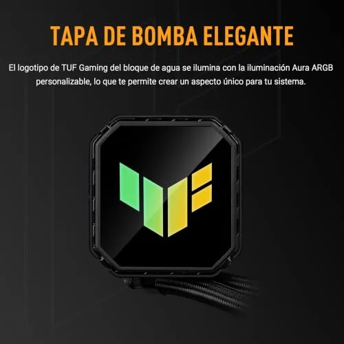 ASUS ▫️ TUF Gaming LC III 360 ARGB - Sistema de refrigeração líquida «tudo-em-um» para CPU com três ventoinhas pré-instaladas e uma bomba eficiente para garantir temperaturas de funcionamento ideais 2